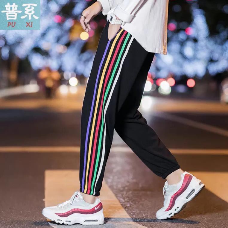 Quần Jogger Thể Thao Chất Thun Da Cá Mềm Mịn 5 Đường Chạy Sọc