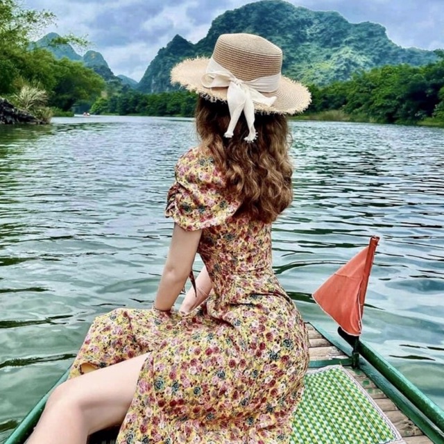 Đầm Maxi hoa thiết kế tay bồng cổ vuông tay bồng thời trang⚡️2 màu ảnh thật