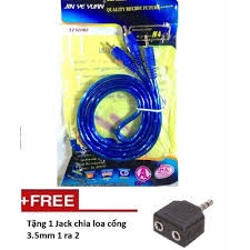 Dây cáp âm thanh / Video / AV chuyển đổi cổng 1 cổng 3.5mm sang 2, 3, 5 cổng AV đầu bông sen