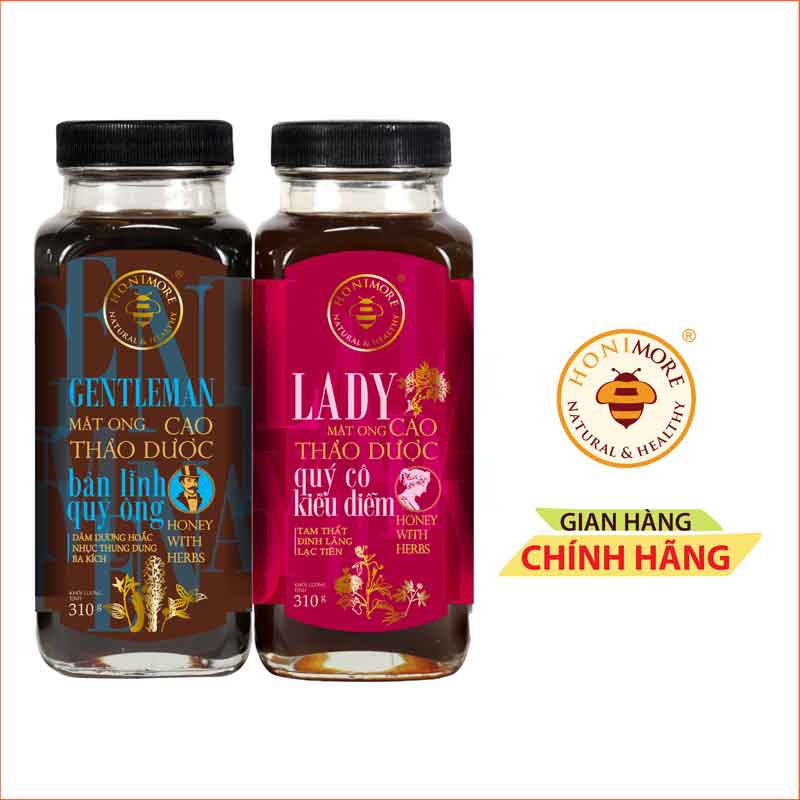 Combo Mật ong rừng cao thảo dược thượng hạng chuyên chăm sóc sức khoẻ cho nam và nữ Lady và Gentleman 310g