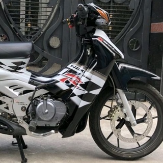 Tem Rời Suzuki Satria 2000 Xám Đen Tem Cờ