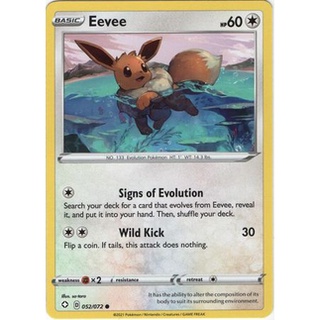 Thẻ bài pokemon eevee - 52/72 - common