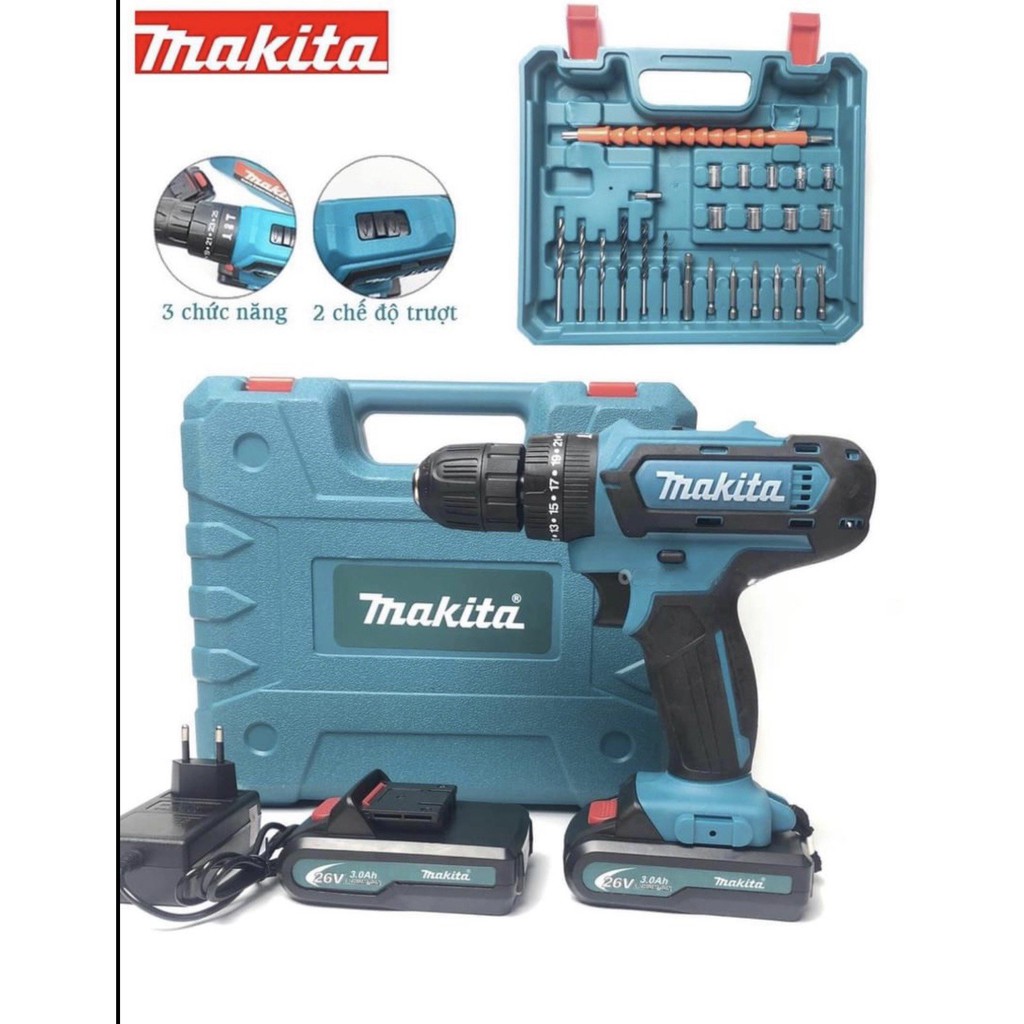 Máy khoan vặn vít 26v 2pin makita