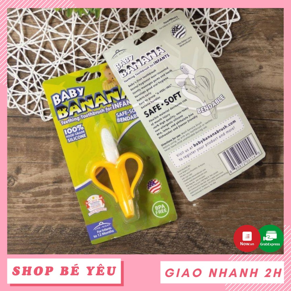 Gặm nướu cho bé  𝑭𝒓𝒆𝒆𝒔𝒉𝒊𝒑  Gặm nướu chuối cho bé, an toàn với thiết kế hình quả chuối ngộ nghĩnh