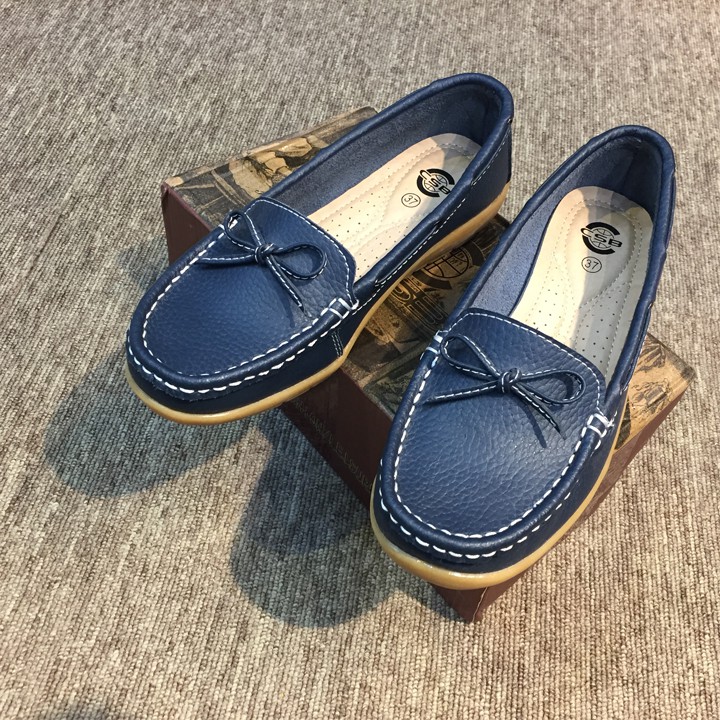 Giày đế bằng moca nữ da bò mềm Thái Lan siêu êm chân chuyên đi bộ chính hãng CSB Shoes LK92-645 Sr7 | BigBuy360 - bigbuy360.vn