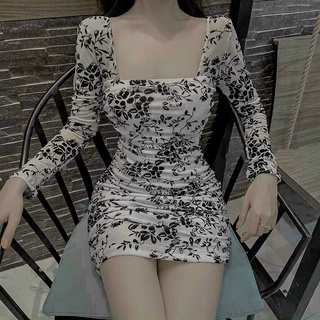 Đầm body nhún thun có mút ngực