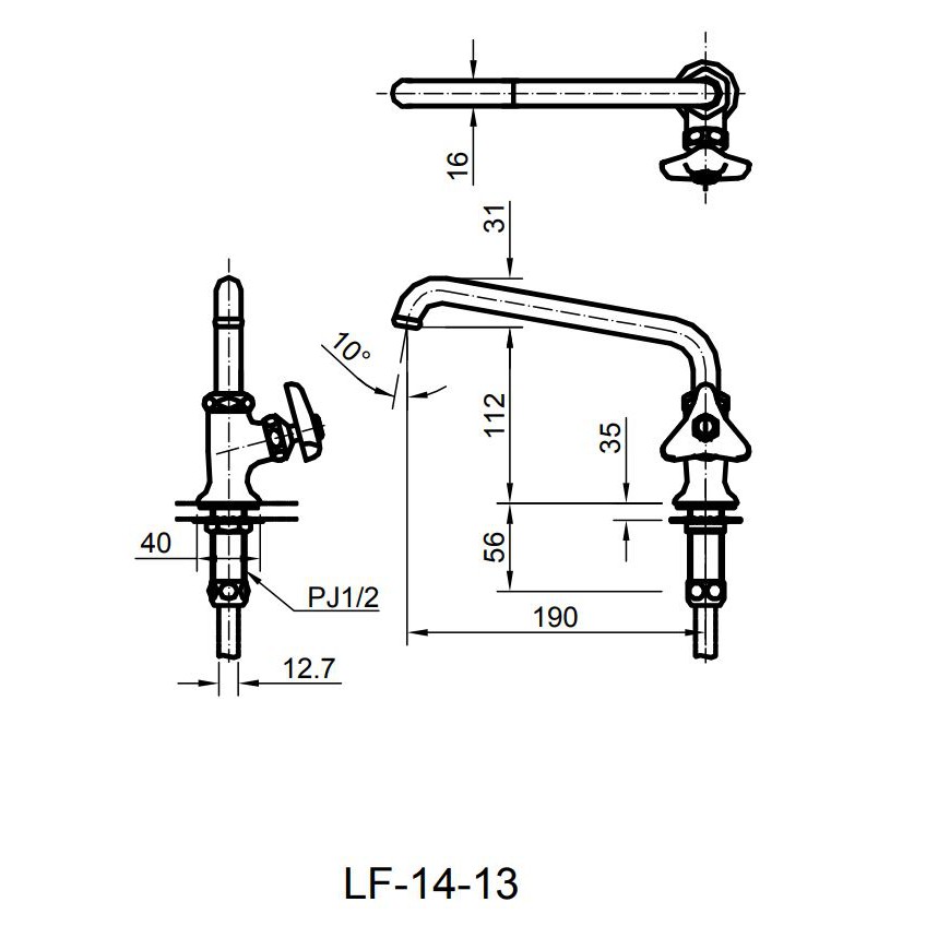 Vòi nước lạnh gắn chậu INAX LF14-13