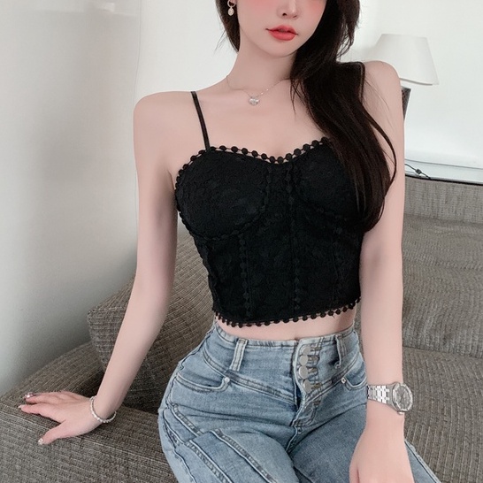 Áo khoác ren nữ AOWEINISI được trang bị đệm áo ngực 40-65kg Có thể mặc