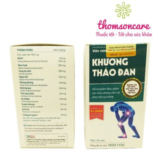 Khương Thảo Đan Mẫu mới Lọ 120 viên - tốt cho xương khớp từ thảo dược - Mua 6 tặng 1 bằng tem tích điểm 95