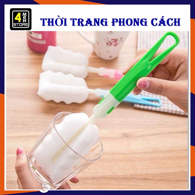 ⚡ Hàng Về ⚡ Dụng cụ rửa ly chùi ly Siêu Sạch - Cây Rửa Ly Đầu Mút Tiện Dụng