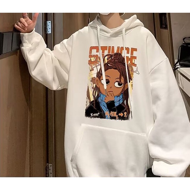 Áo Hoodie Dáng Rộng In Nhân Vật Thời Trang Retro Mỹ