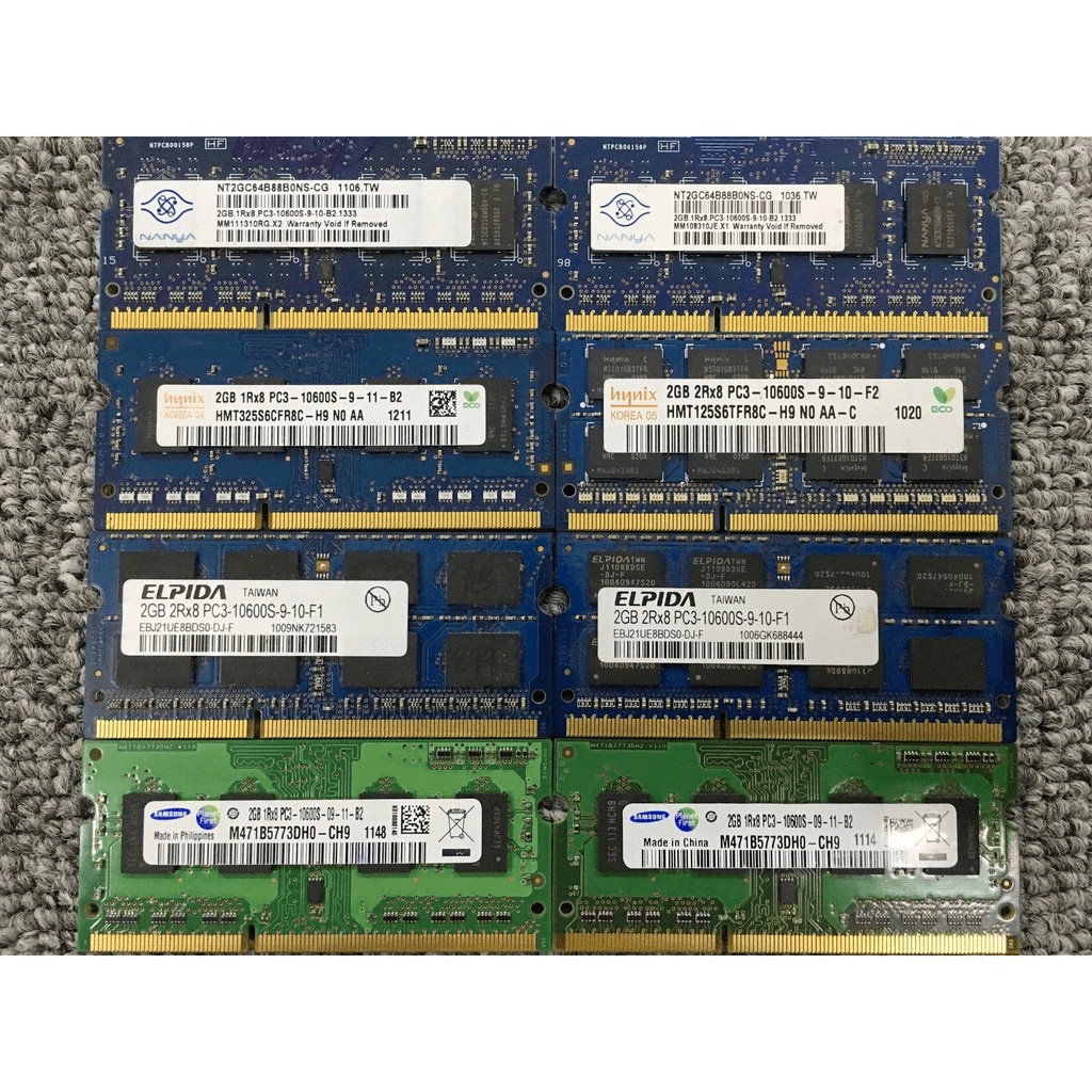 Ram laptop DDR2 hàng tháo máy test kỹ trước khi giao