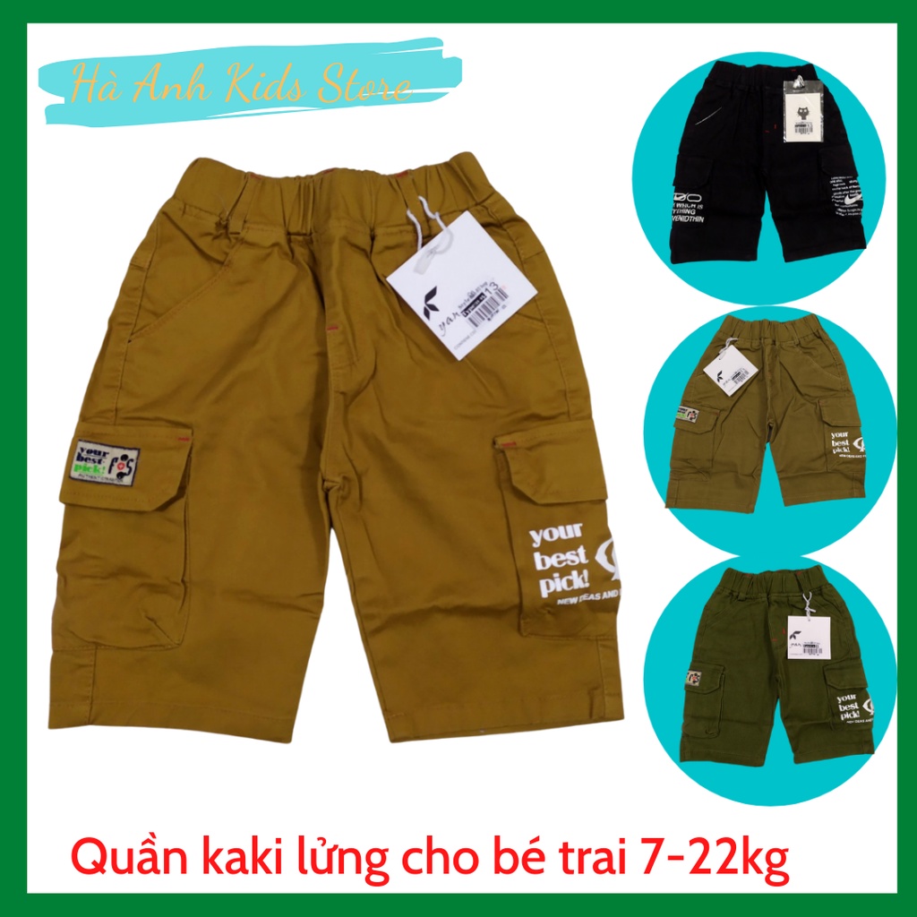 Quần sort kaki túi hop cho bé trai 6-18kg