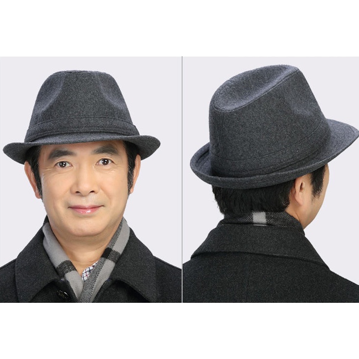 Nón phớt cao bồi dành cho nam, mũ phớt nỉ cao cấp