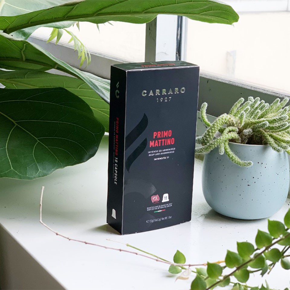 Viên nén cà phê Nespresso compatible CARRARO PRIMO MATTINO nhập khẩu Ý - hộp 10 viên