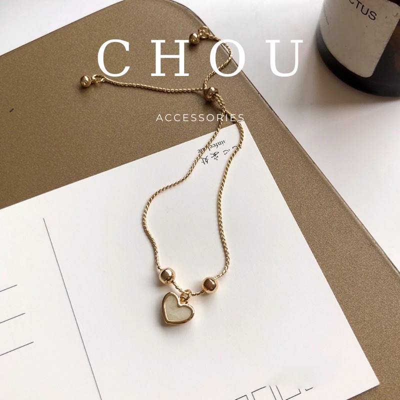 Vòng Tay Trái Tim Dây Rút | CHOU ACCESSORIES |