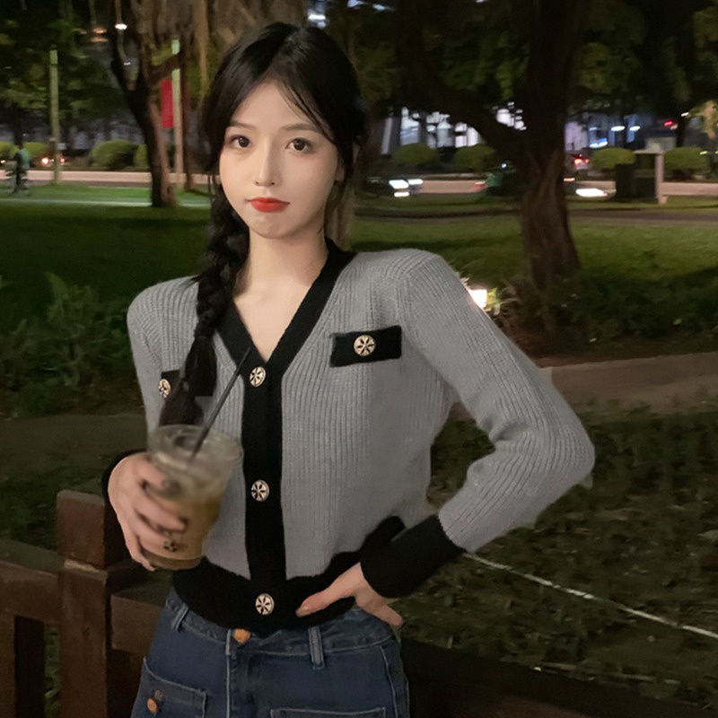 Áo Cardigan Tay Dài Thoáng Khí Phong Cách Hàn Quốc Thời Trang Cho Nữ