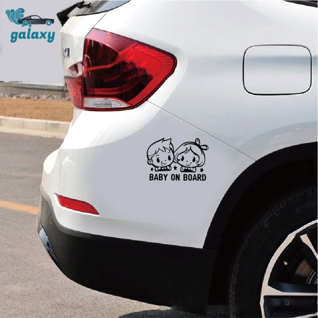 Galaxy Miếng Dán Cảnh Báo Baby On Board Nhiều Màu Trang Trí Xe Hơi