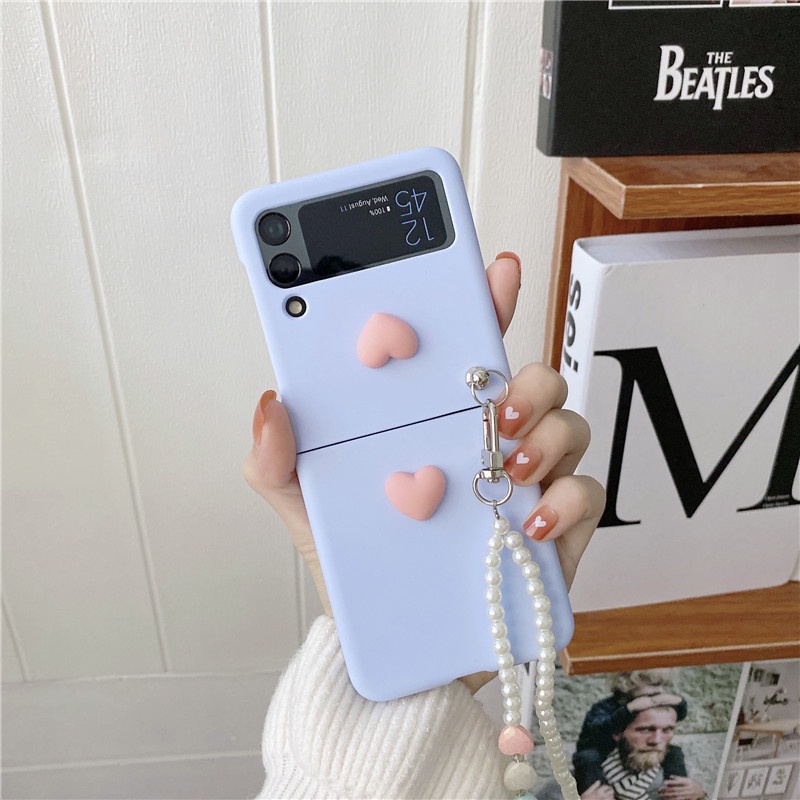 Ốp Điện Thoại Chống Sốc Màu Macaron Thời Trang Dễ Thương Cho Samsung Galaxy Z Flip 3 5G Z Flip3 Zlip3 Samsung Z Flip3