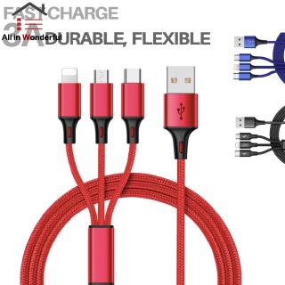 Dây cáp sạc đa năng 3 trong 1 cổng micro USB type-c Lightning cho điện thoại