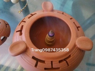 Lư gốm đốt trầm hương gốm Bát Tràng