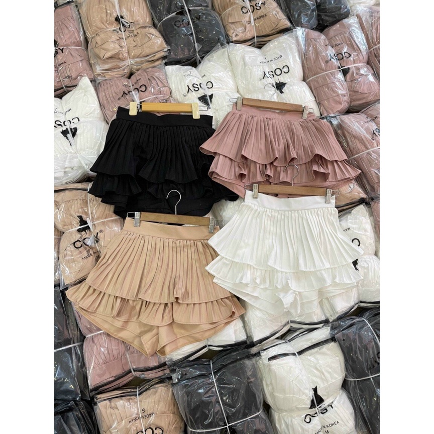 Chân Váy Xếp Ly 2 Tầng Dáng Ngắn 4 màu Zin99store - Chân Váy Xoè Cạp Cao Hàng Đẹp | BigBuy360 - bigbuy360.vn