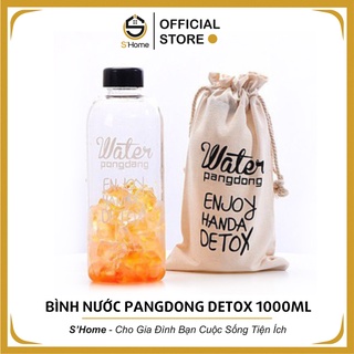 Bình Nước, Chai Nước Detox Thời Trang Cao Cấp, Dung Tích 1000ml, Kèm Túi Đựng, An Toàn, Trẻ Trung - SH57