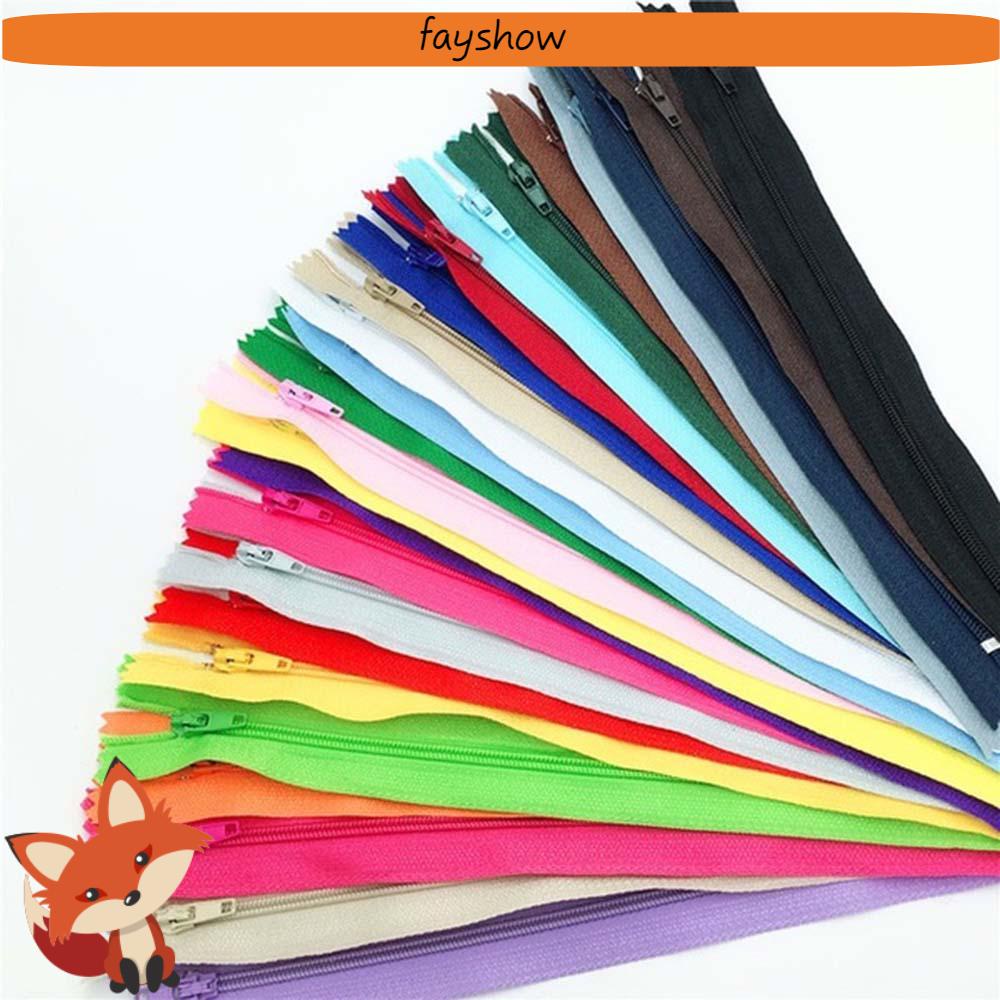 Set 10 Dây Kéo Nylon Nhiều Màu Sắc May Quần Áo Thủ Công DIY