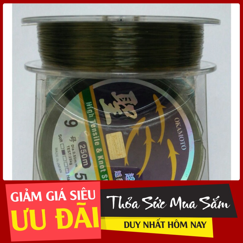 [ XẢ KHO ] Dây Cước Câu Cá Nhật Bản OKAMOTO - 4 Con Cá Liên hệ : 0977.239.931