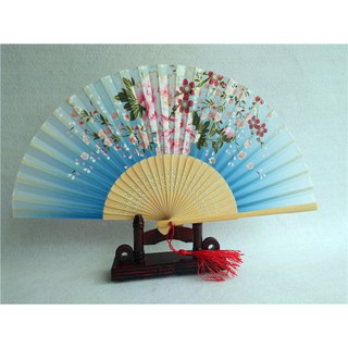 Quạt cổ trang - quạt xếp (21cm)vải lụa xinh