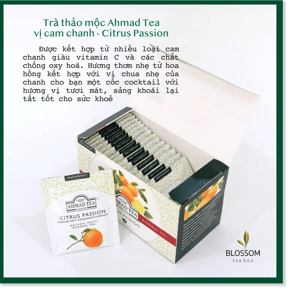 [Mã giảm giá mỹ phẩm chính hãng] [Combo mix 10 gói] Trà thảo mộc Ahmad Tea - thanh lọc cơ thể, không đắng, không mất ngủ