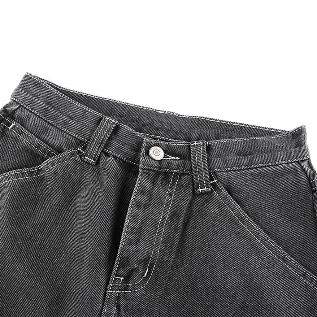 Quần Denim Lưng Cao Phong Cách Hàn Quốc Trẻ Trung Dành Cho Nữ