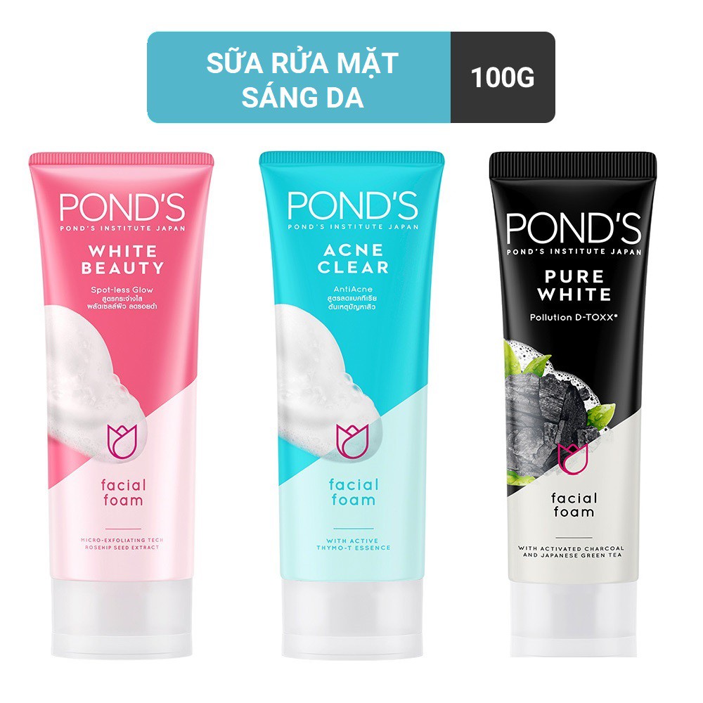 Sữa Rửa Mặt Làm Sáng Da Ponds White Beauty  mẫu mới