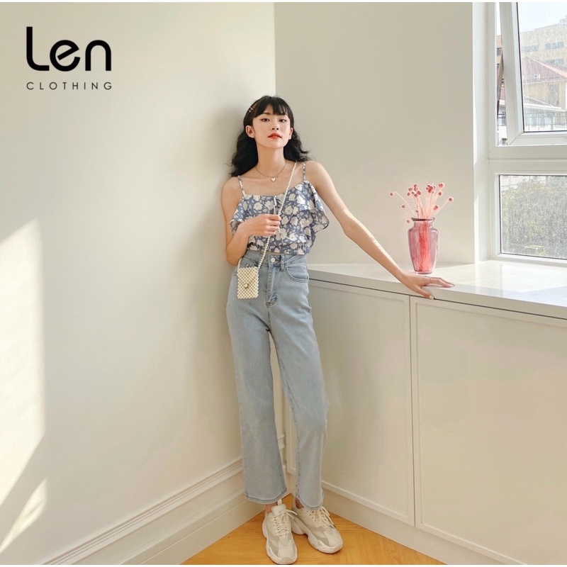 [SALE UP TO 50%] Quần jeans ống suôn LEN màu nhạt 7910