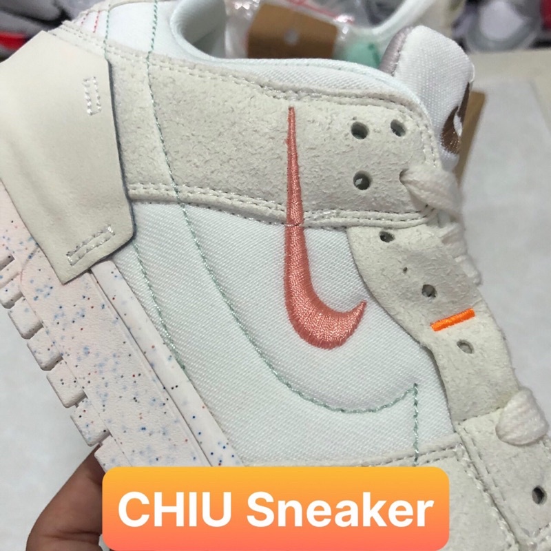 Giày Sneaker Dunk low disrupt 2 white Gream giày thể thao nam nữ Sb dunk Trắng kem phiên bản cao cấp