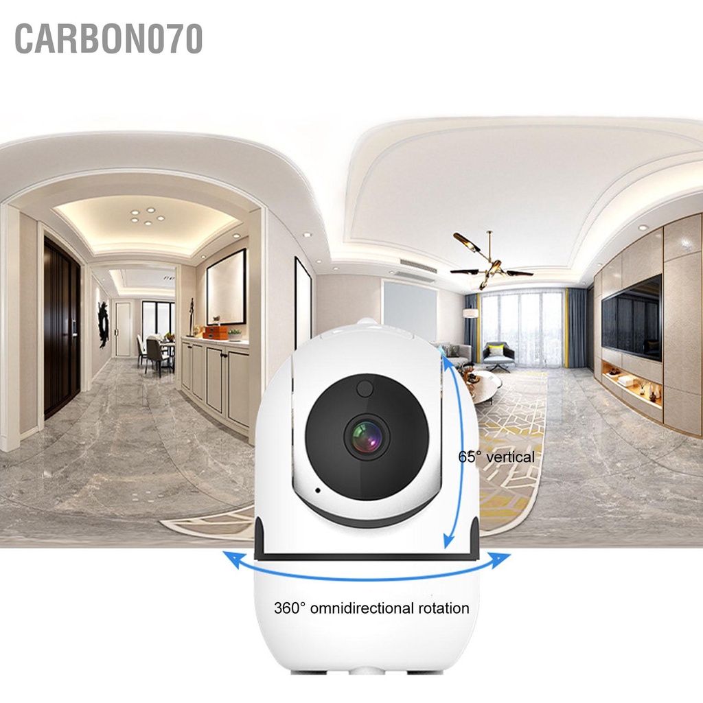 [Hàng HOT] Camera Wifi Xoay 360 Độ Quay Ban Đêm 1080P 100-240V Màu Trắng giám sát gia đình, văn phòng【Carbon070】