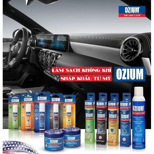 Khử mùi diệt khuẩn ô tô chuyên dụng OZIUM Hoa Kỳ