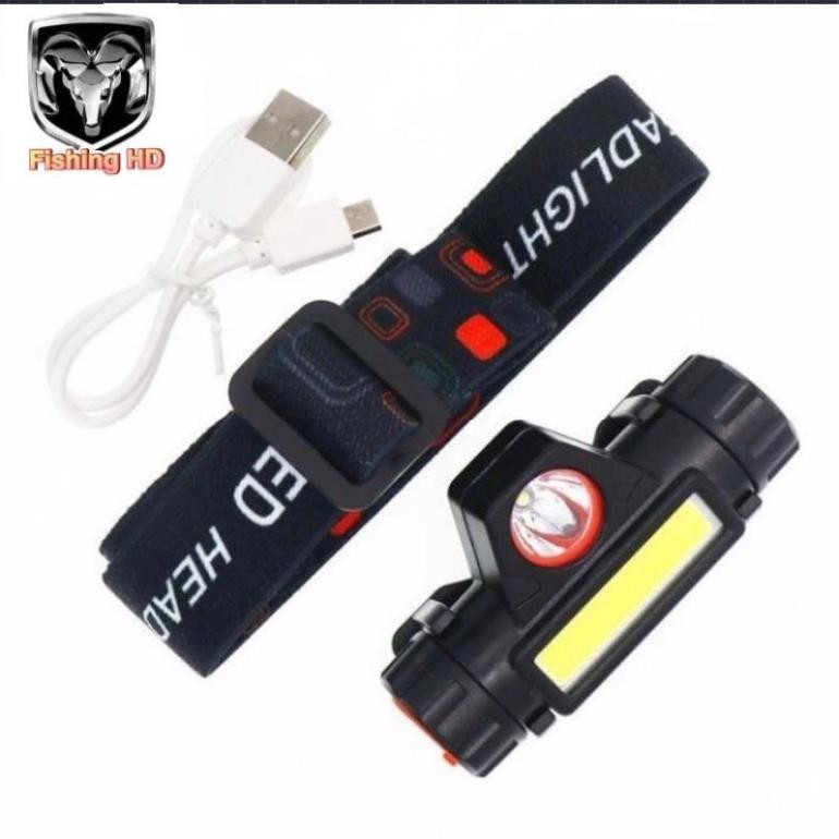 Đèn Pin Đội Đầu Siêu Sáng Đèn Pin Led Kèm Pin Kèm Sạc NCDS3 đồ câu FISHING_HD