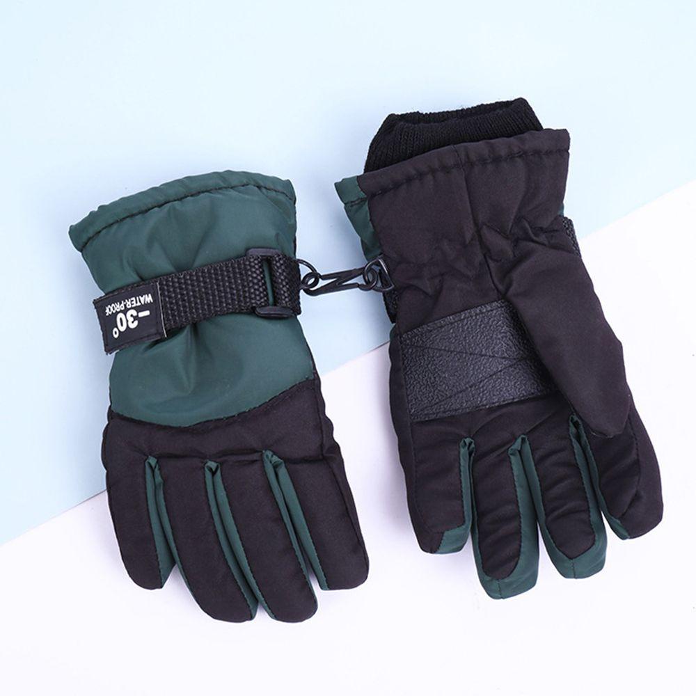 JUNE Găng Tay Trượt Tuyết Dày Dặn Ấm Áp Chống Gió Họa Tiết Hoạt Hình Dễ Thương