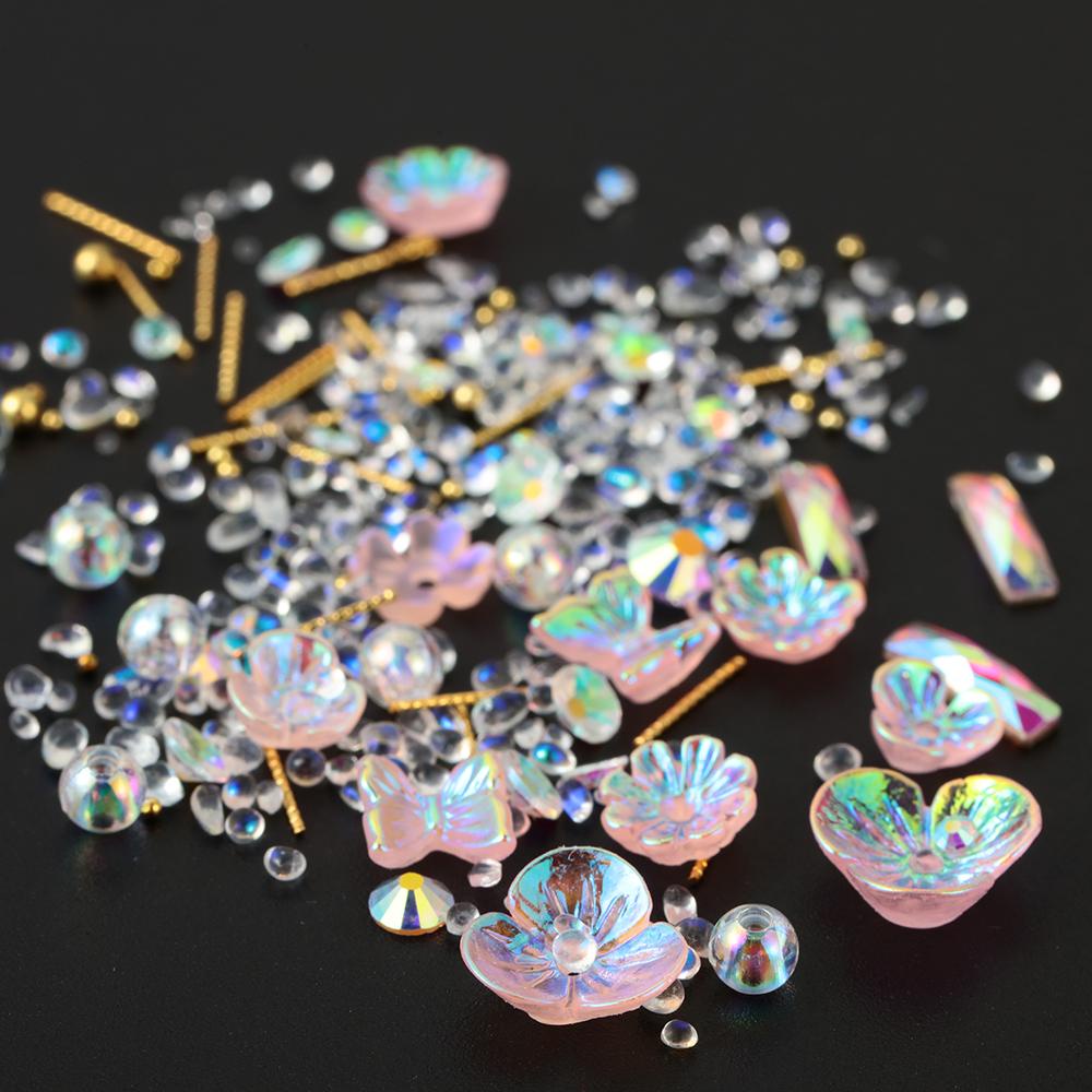 Dụng Cụ Làm Móng Nghệ Thuật|Đinh Tán Kim Loại Nhiều Màu Sắc Hình Bướm Holographic