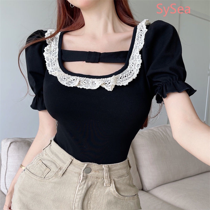 Áo Phối Ren Thời Trang Mùa Hè Pháp Dành Cho Nữ