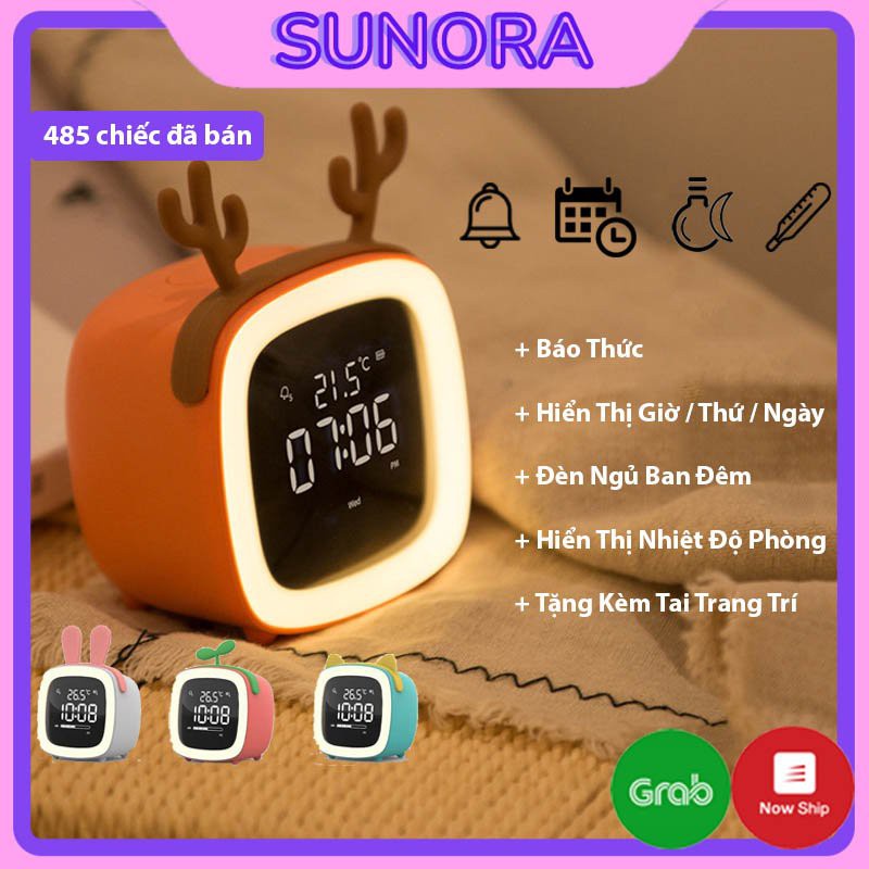 ๑ĐỒNG HỒ BÁO THỨC ĐỂ BÀN MINI ĐẸP