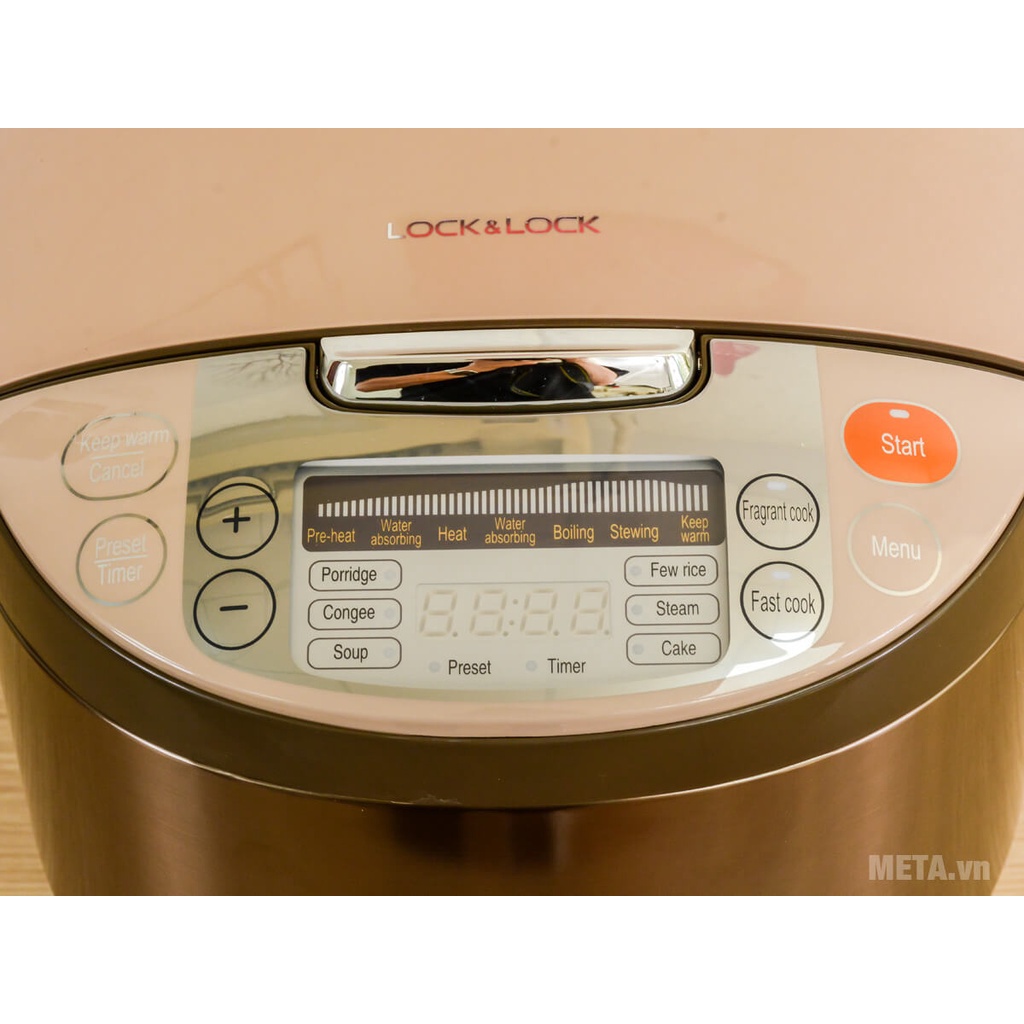 Nồi Cơm Điện Lock&Lock Digital Rice Cooker EJR156  - Màu Nâu - BABYHOPSG