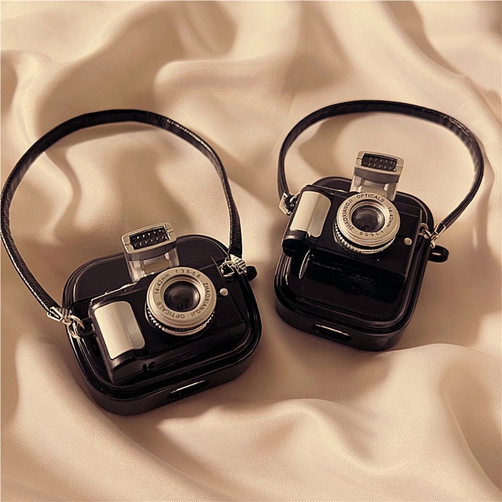 Vỏ Bảo Vệ Hộp Sạc Tai nghe không dây Airpods 1 / 2 / 3 / pro Bằng Silicon Hình Máy Ảnh Sáng Tạo