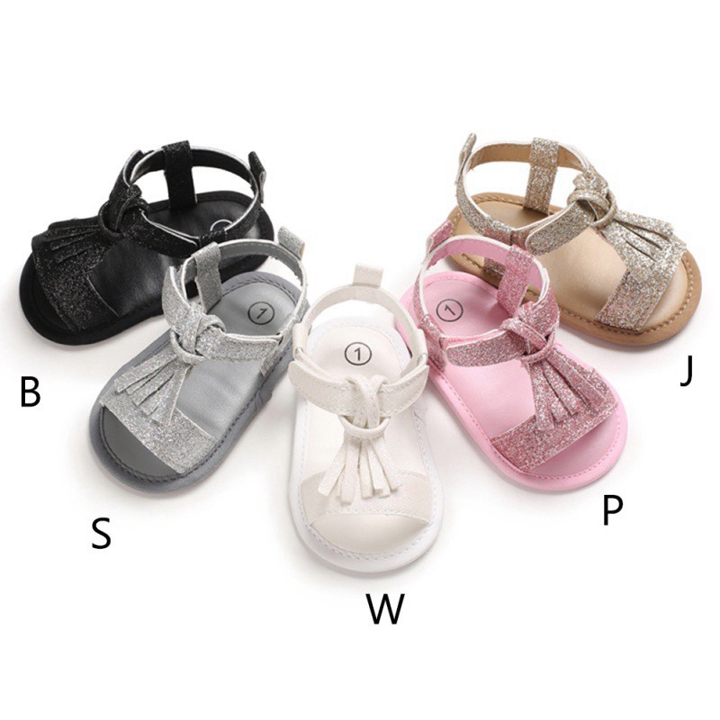 Giày Sandal Tua Rua Đế Mềm Cho Bé Từ 0-18 Tháng Tuổi