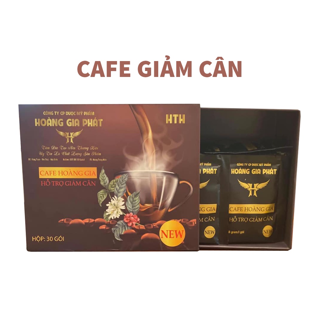 Cafe Giảm Cân Hoàng Gia Phát (chính hãng) hộp 30 gói