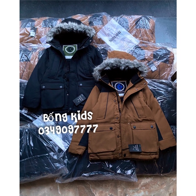 Áo Parka Bé Trai Lót Nỉ Chống Nước