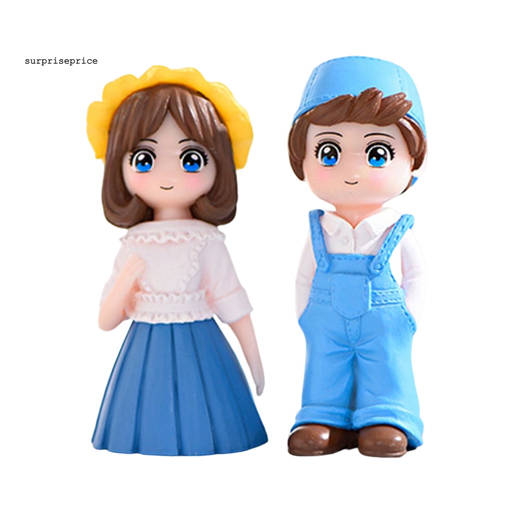 Mô Hình Cặp Đôi Tình Nhân Đứng Để Bàn Bằng Nhựa Nhỏ Điêu Khắc Lâu Trôi Cho Ngày Valentine