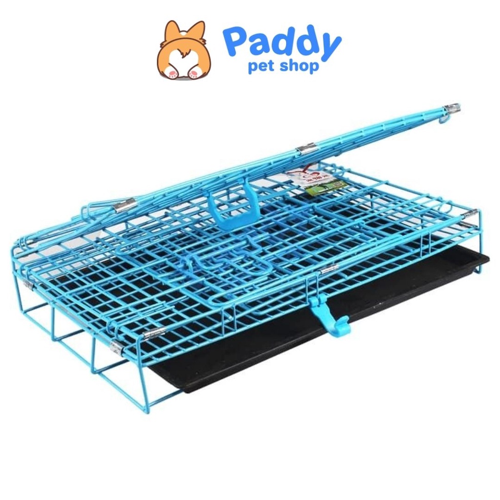 Chuồng Chó Mèo Sơn Tĩnh Điện Chống Rỉ Sét Kèm Khay Lót (Chỉ có màu đen)
