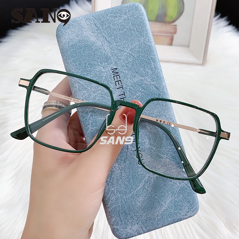 Mắt kính gọng vuông trong suốt phong cách Hàn Quốc chống bức xạ máy tính dành cho nữ